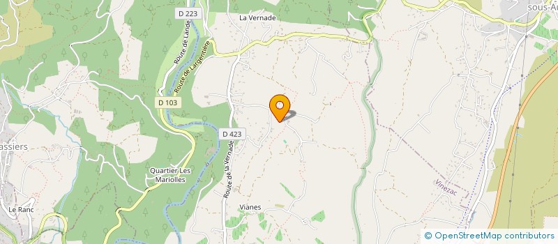 localisation de l'entreprise MADAME MARIE AYMES  VINEZAC