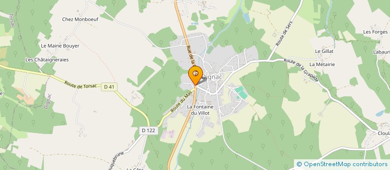 localisation de l'entreprise MADAME MARIE AZARD  DIGNAC