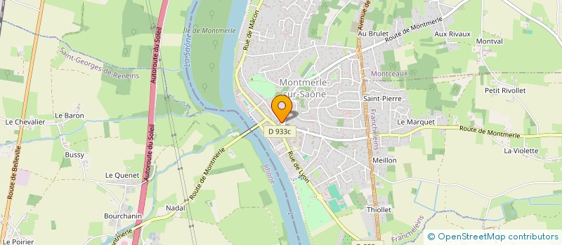 localisation de l'entreprise MADAME MARIE BACHEVILLER  MONTMERLE-SUR-SAONE