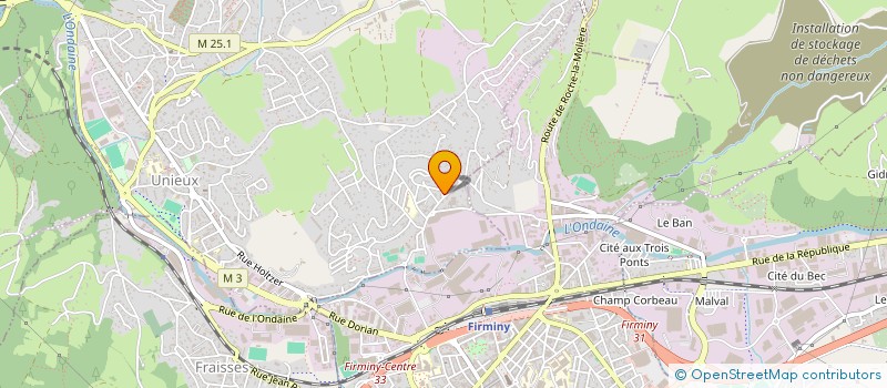 localisation de l'entreprise MADAME MARIE BADEL  UNIEUX