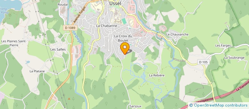 localisation de l'entreprise MADAME MARIE BARON à USSEL