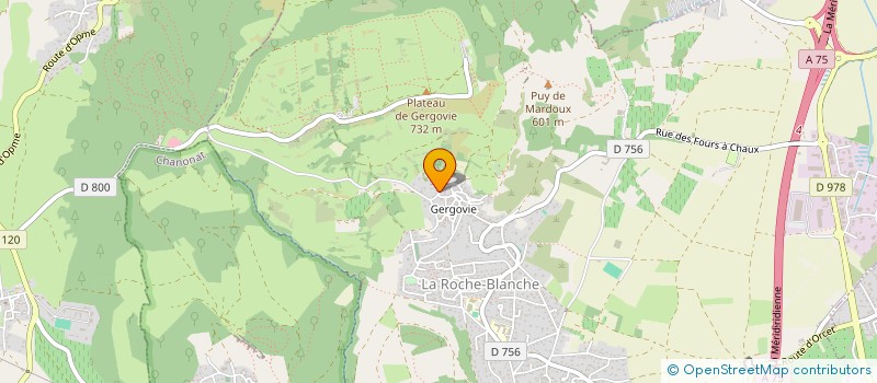 localisation de l'entreprise MADAME MARIE BASCOULERGUE  LA ROCHE-BLANCHE