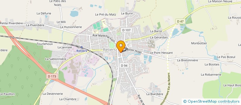 localisation de l'entreprise MADAME MARIE BASLE  RETIERS