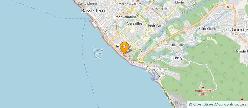 localisation de l'entreprise MADAME MARIE BASSIERES à BASSE-TERRE