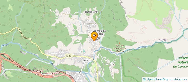 localisation de l'entreprise MADAME MARIE BAZA  SERVOZ