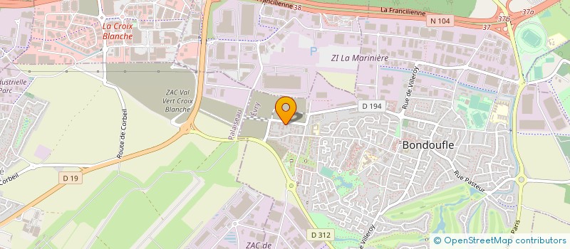 localisation de l'entreprise MADAME MARIE BEAUGRAND  BONDOUFLE