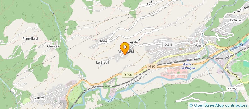 localisation de l'entreprise MADAME MARIE BERARD BERGERY  AIME-LA-PLAGNE