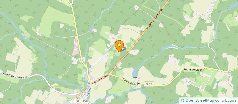 localisation de l'entreprise MADAME MARIE-BERNADETTE MONLON  SAINT-JUSTIN