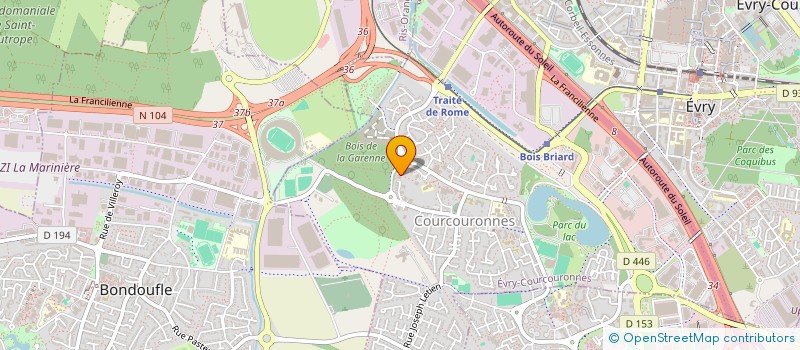 localisation de l'entreprise MADAME MARIE BERTELOOT  EVRY-COURCOURONNES