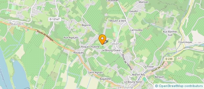 localisation de l'entreprise MADAME MARIE BERTIN à TABANAC