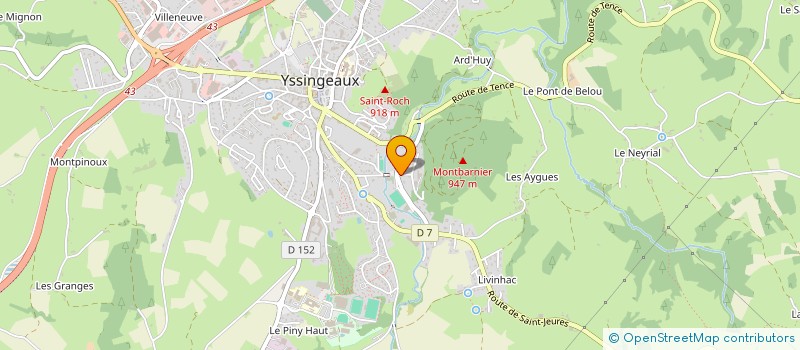 localisation de l'entreprise MADAME MARIE BIAU  YSSINGEAUX