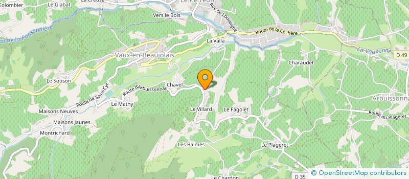 localisation de l'entreprise MADAME MARIE BIOLLAY  VAUX-EN-BEAUJOLAIS