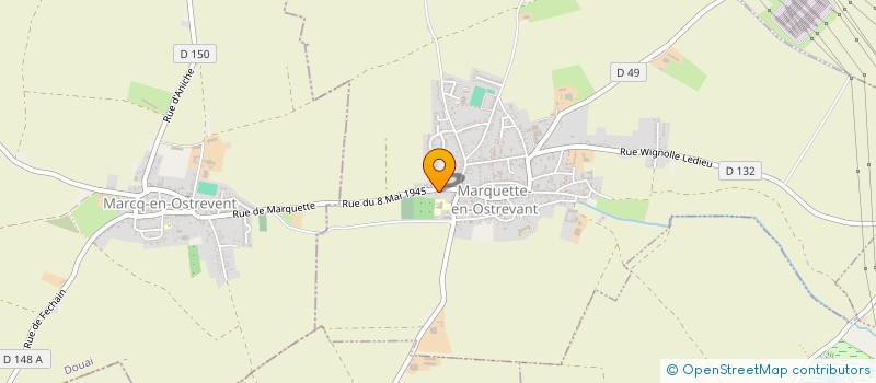 localisation de l'entreprise MADAME MARIE BLANCHE DERUENNE  MARQUETTE-EN-OSTREVANT