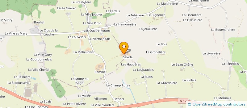 localisation de l'entreprise MADAME MARIE BOBET  LA CHAPELLE DU LOU DU LAC