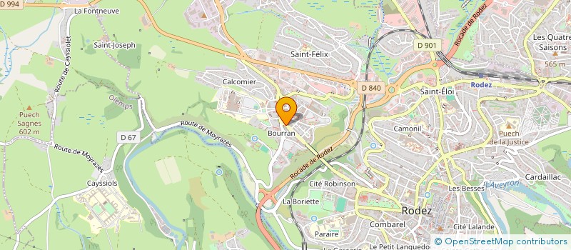 localisation de l'entreprise MADAME MARIE BONAFE  RODEZ