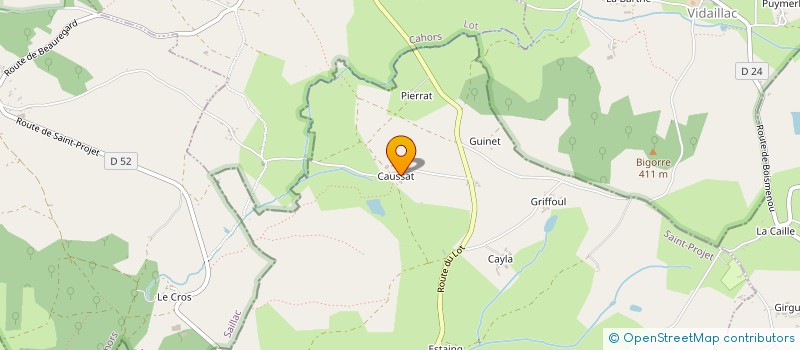 localisation de l'entreprise MADAME MARIE BORIES  SAINT-PROJET