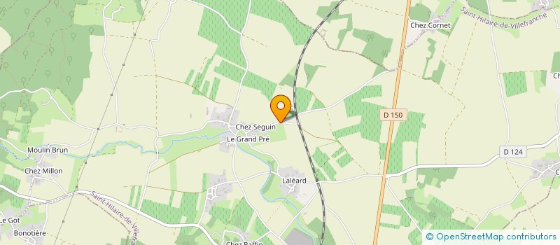 localisation de l'entreprise MADAME MARIE BOUYAT  SAINT-HILAIRE-DE-VILLEFRANCHE