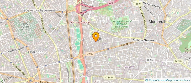 localisation de l'entreprise MADAME MARIE BOYER  BAGNOLET