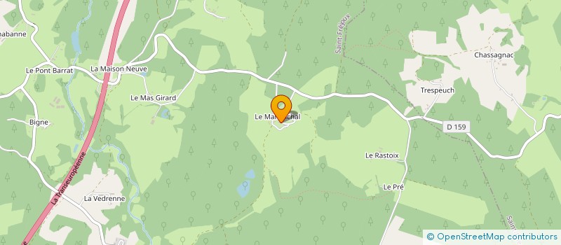 localisation de l'entreprise MADAME MARIE BRETTE  SAINT-FREJOUX