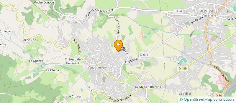 localisation de l'entreprise MADAME MARIE BRUN  VAUGNERAY