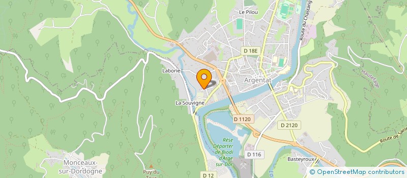 localisation de l'entreprise MADAME MARIE BRUNEAU à ARGENTAT-SUR-DORDOGNE