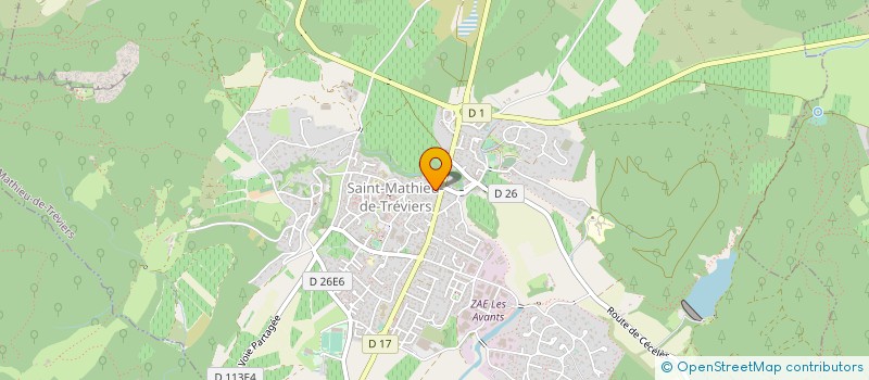 localisation de l'entreprise MADAME MARIE CABANE  SAINT-MATHIEU-DE-TREVIERS