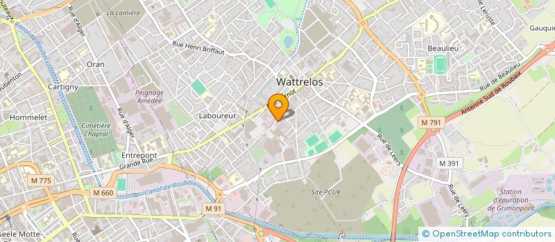 localisation de l'entreprise MADAME MARIE CAIGNAERT  WATTRELOS