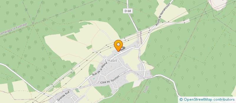 localisation de l'entreprise MADAME MARIE-CAROLINA MONTEIRO RIBEIRO  L'HABIT