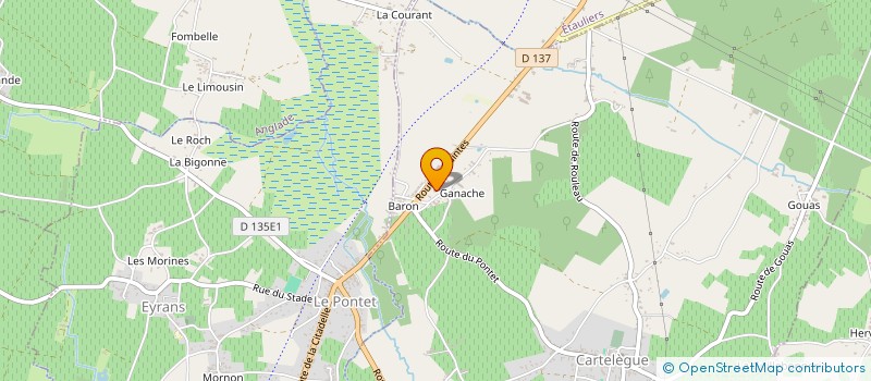 localisation de l'entreprise MADAME MARIE CAROLINE COUTIN  CARTELEGUE