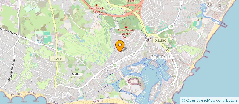 localisation de l'entreprise MADAME MARIE CARRIERE  AGDE