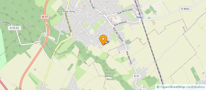 localisation de l'entreprise MADAME MARIE-CELINE CLEMENCEAU  VIMY