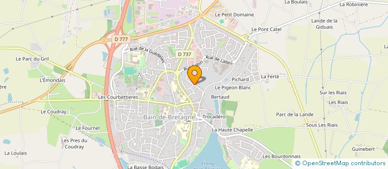 localisation de l'entreprise MADAME MARIE CELINE MERLET  BAIN-DE-BRETAGNE