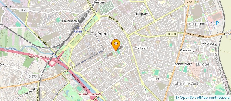 localisation de l'entreprise MADAME MARIE CELINE MOREAUX  REIMS