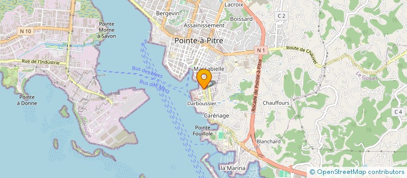 localisation de l'entreprise MADAME MARIE CETOUTE à POINTE A PITRE