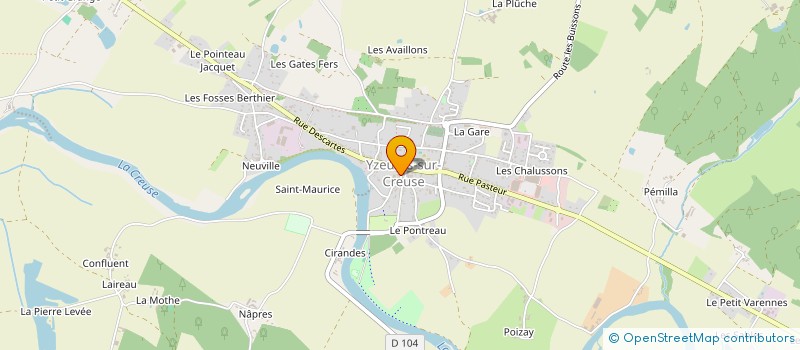 localisation de l'entreprise MADAME MARIE CHAIGNEAU à YZEURES-SUR-CREUSE