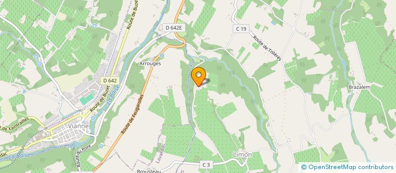 localisation de l'entreprise MADAME MARIE CHAMEYRAT  FEUGAROLLES