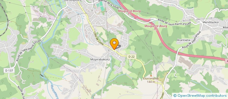 localisation de l'entreprise MADAME MARIE CHANTAL DUGUINE  SAINT PIERRE D'IRUBE