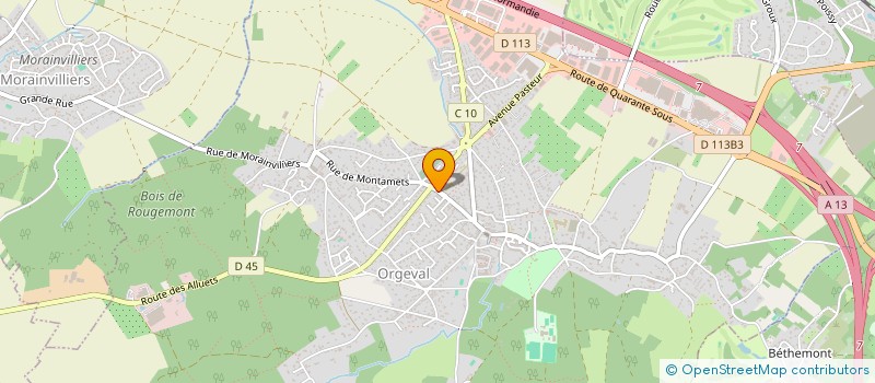 localisation de l'entreprise MADAME MARIE-CHANTAL LE BRIS  MORAINVILLIERS