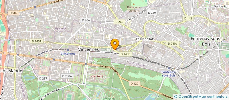 localisation de l'entreprise MADAME MARIE-CHARLOTTE ARNAUD RAPEAU à VINCENNES