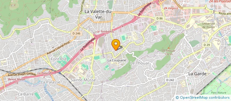 localisation de l'entreprise MADAME MARIE-CHARLOTTE BRANCHET  LA VALETTE-DU-VAR