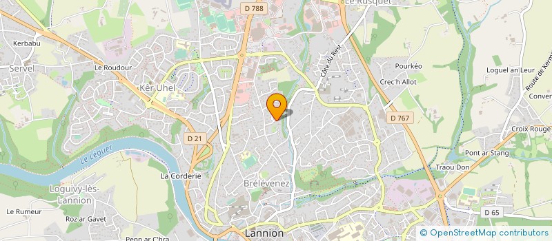 localisation de l'entreprise MADAME MARIE-CHARLOTTE KERAVAL  LANNION