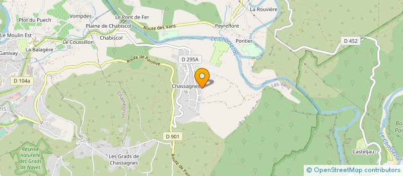 localisation de l'entreprise MADAME MARIE CHARNOLE  LES VANS