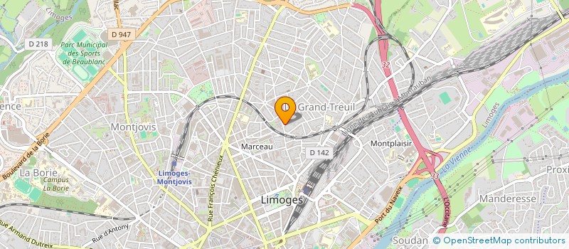 localisation de l'entreprise MADAME MARIE CHARRET à LIMOGES