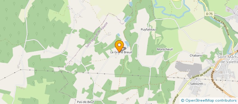 localisation de l'entreprise MADAME MARIE CHAULET  SAINT-MARTIAL-DE-VALETTE