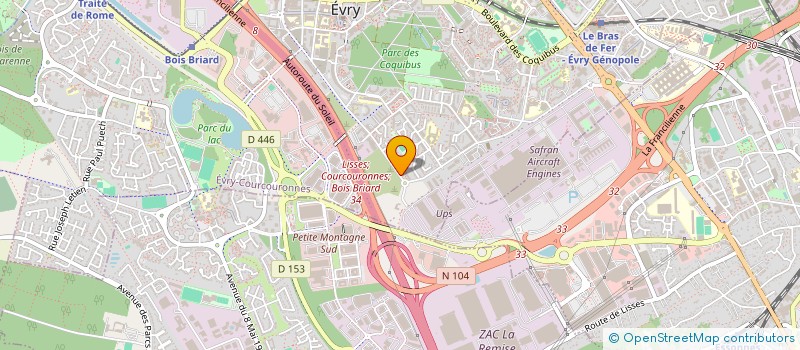 localisation de l'entreprise MADAME MARIE-CHIMENE SENGA  EVRY-COURCOURONNES