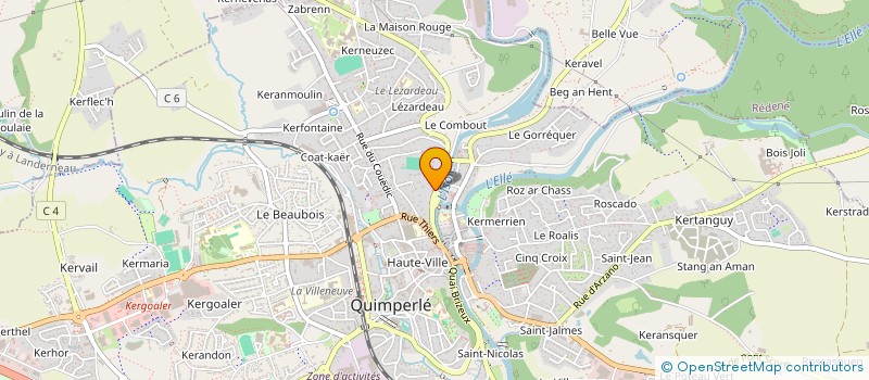 localisation de l'entreprise MADAME MARIE CHOUFFEUR  QUIMPERLE