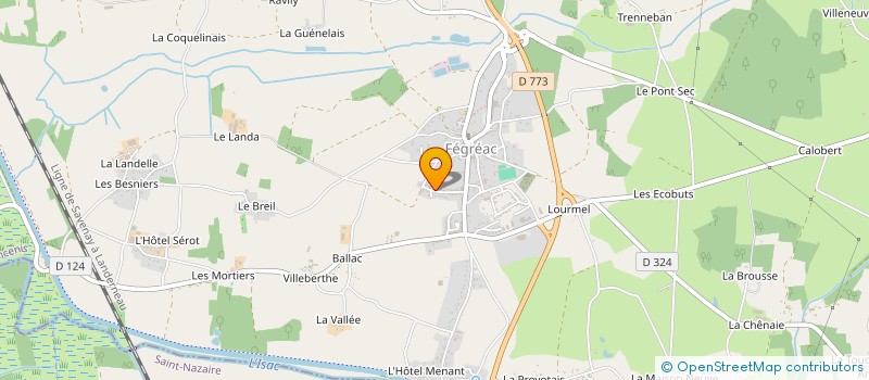 localisation de l'entreprise MADAME MARIE-CHRISTINE ALLAIN  FEGREAC