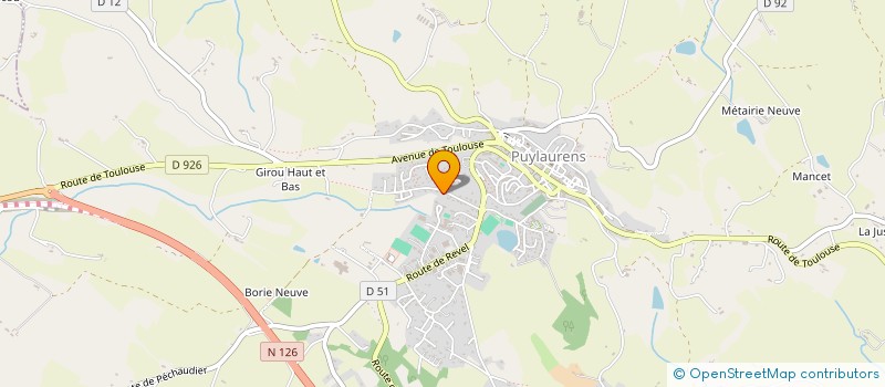 localisation de l'entreprise MADAME MARIE-CHRISTINE BARDOU  PUYLAURENS