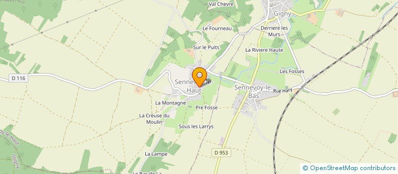 localisation de l'entreprise MADAME MARIE CHRISTINE BLUGEOT  SENNEVOY-LE-HAUT