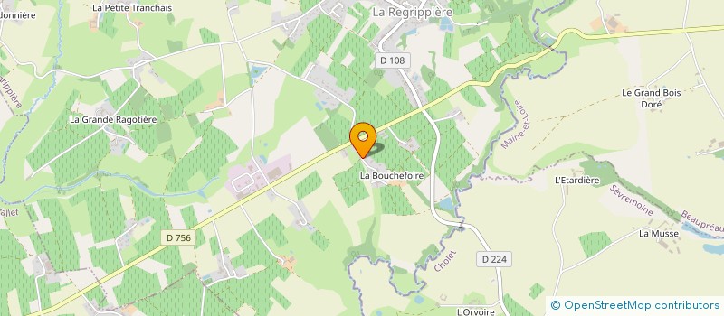 localisation de l'entreprise MADAME MARIE-CHRISTINE BORDEAU  LA REGRIPPIERE